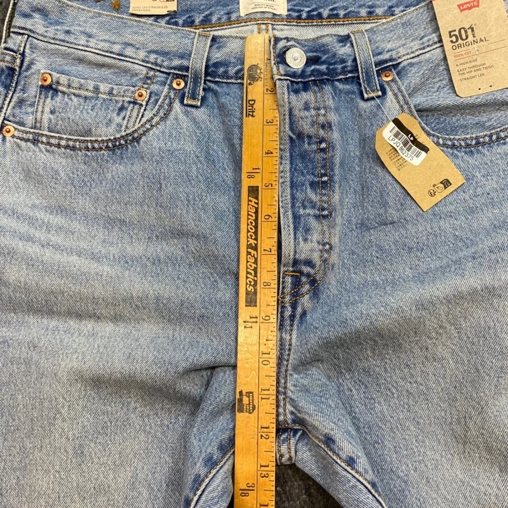 Levi 501 Original Jeans Sz 32 Mens Blue Grunge Distressed Straight Leg Pants